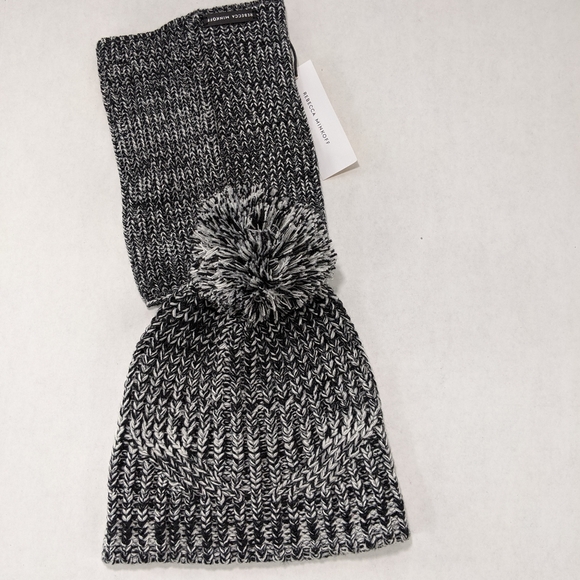 {Rebecca Minkoff} Marble knit beanie & hand warmer main image 4